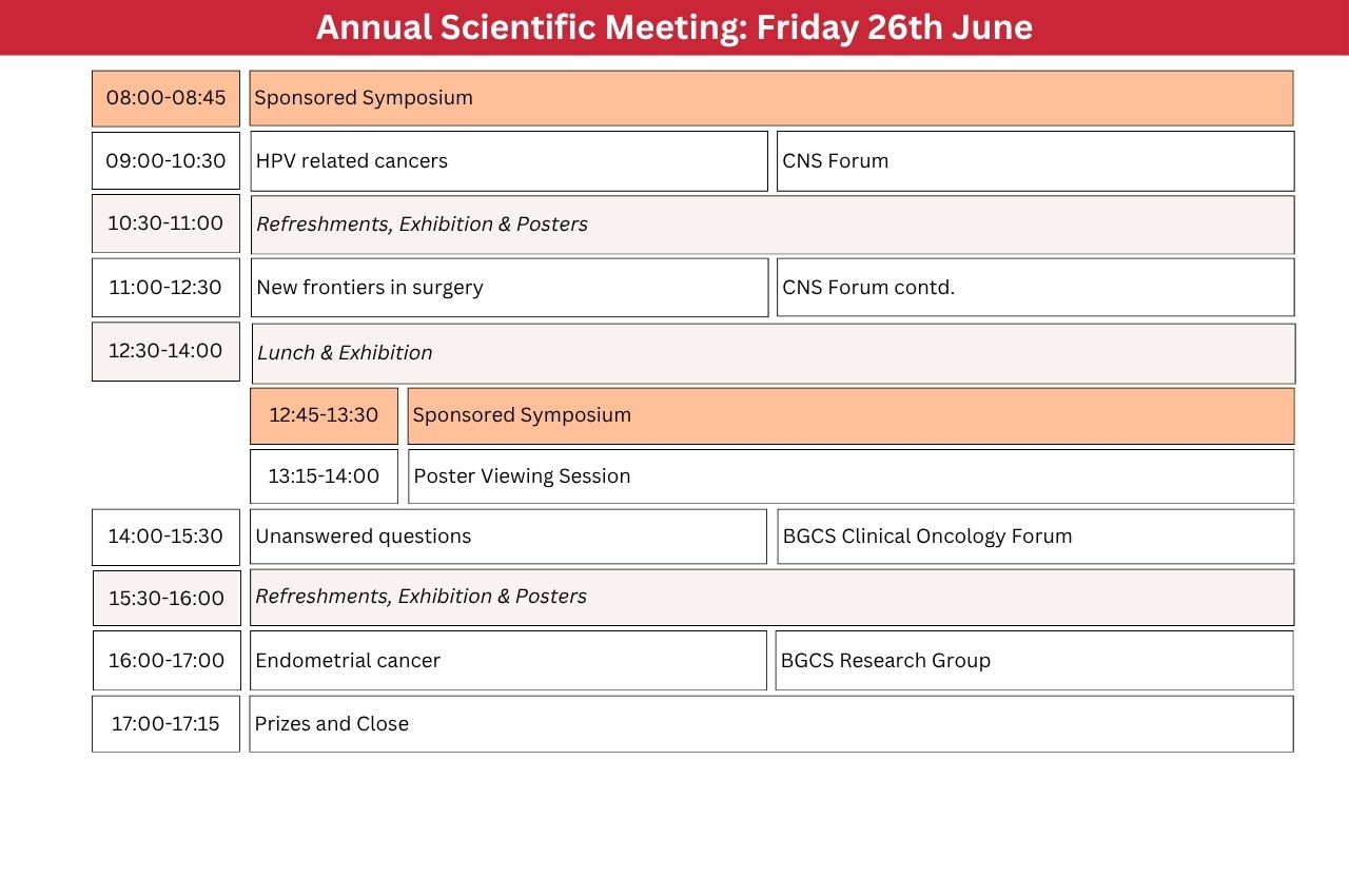 ASM Friday Programme Outline