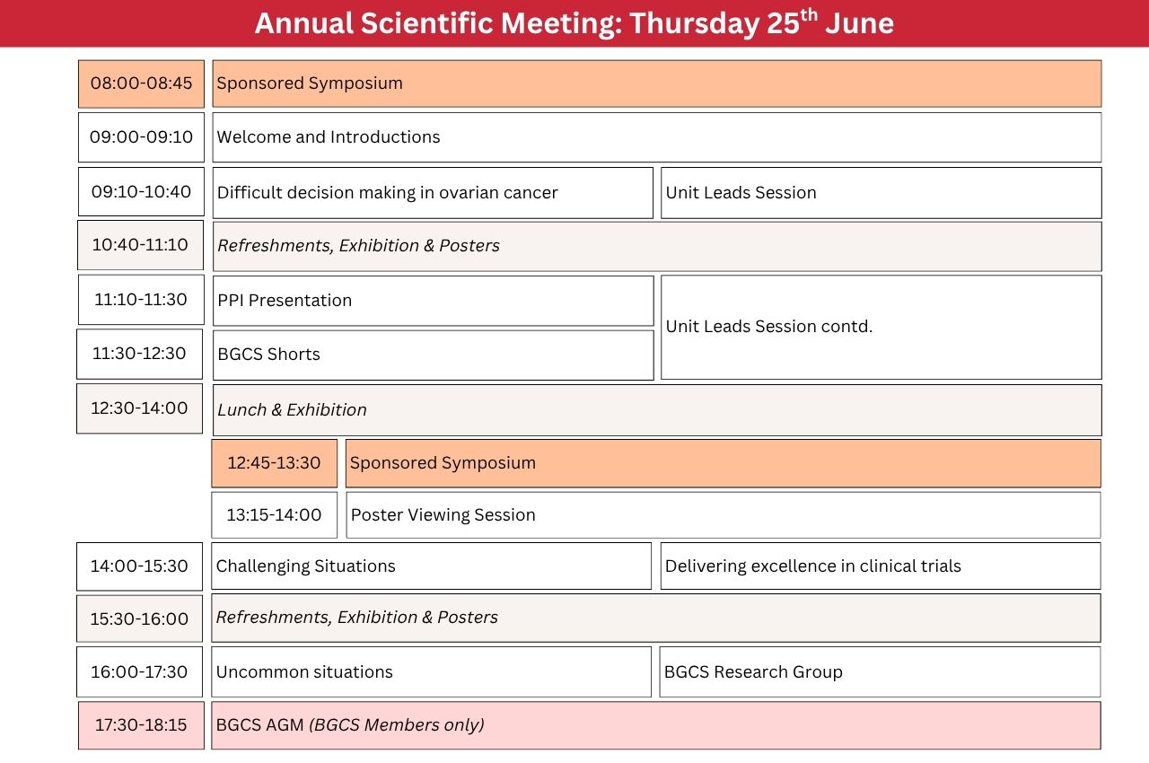 ASM Thursday Programme Outline
